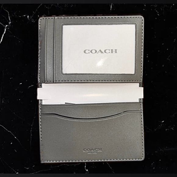 [NWT]Coach Men’s Gray Card Holder - Picture 5 of 5